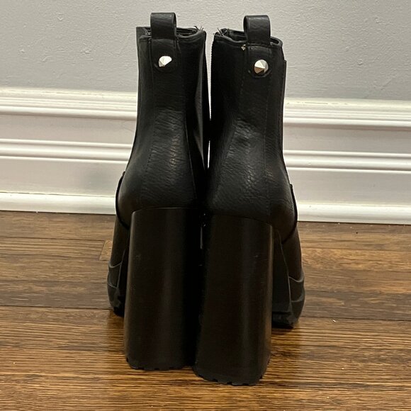 JLo Jennifer Lopez MARGY high platform black heeled bootie boots shoes 6/36.5 - Picture 5 of 10